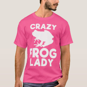 Crazy Frog Lady Funny Reptile Lover Kid T-Shirt