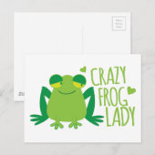Crazy Frog Lady Postkarte (Vorne/Hinten)