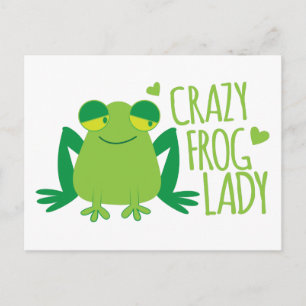 Crazy Frog Lady Postkarte