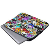 Crazy Frucht und Gemüse Graffiti Laptopschutzhülle (Vorne Knopf)