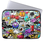 Crazy Frucht und Gemüse Graffiti Laptopschutzhülle (Vorderseite)
