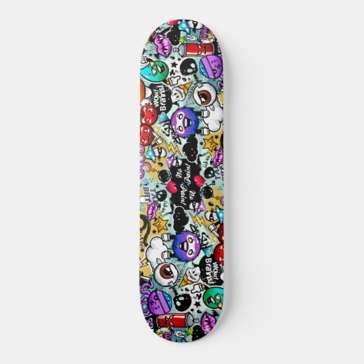 Crazy Frucht und Gemüse Graffiti Skateboard (Vorderseite)