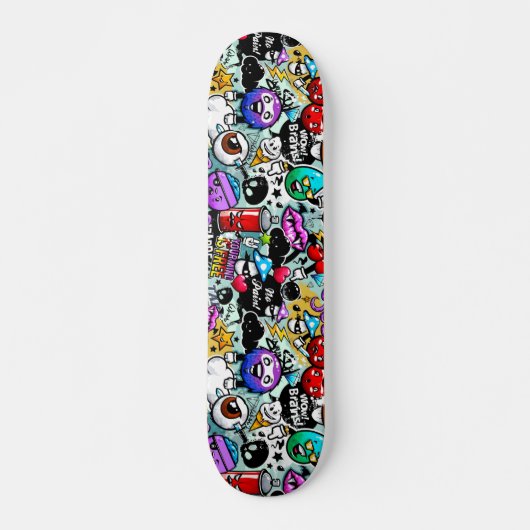 Crazy Frucht und Gemüse Graffiti Skateboard (Vorne)