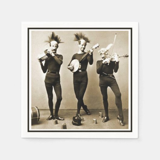 Crazy Fruitcake Musicians Serviette (Vorderseite)