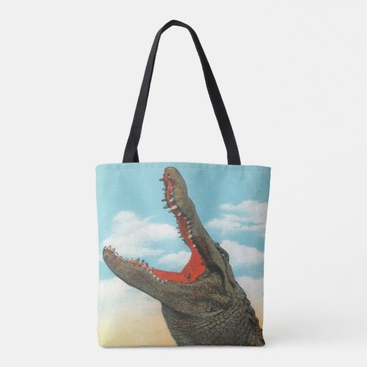 Crazy Fun Alligator Chomp Schulter Tasche (Rückseite)