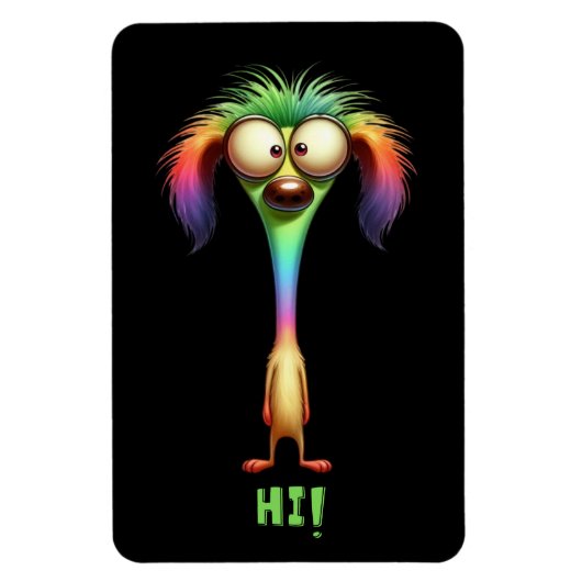 Crazy Funny Cartoon Dog Magnet (Vertikal)