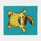 Crazy Funny Evil Charakter Fleecedecke (Vorderseite (Horizontal))
