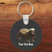 Crazy Funny Honey Badger Schlüsselanhänger (Vorderseite)