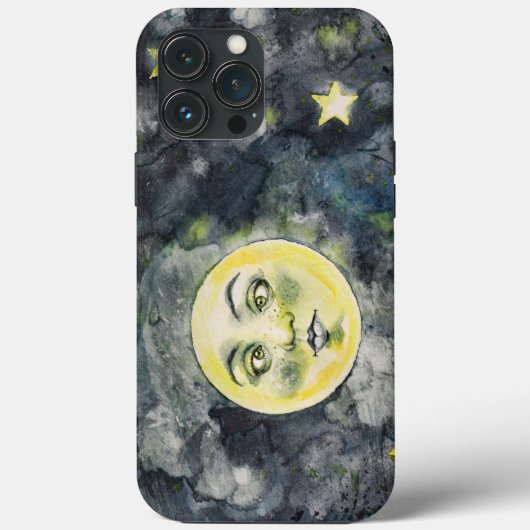 Crazy Funny Moon Albern Eyes komisch Case-Mate iPhone Hülle (Rückseite)