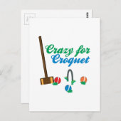 Crazy für Croquet Postkarte (Vorne/Hinten)