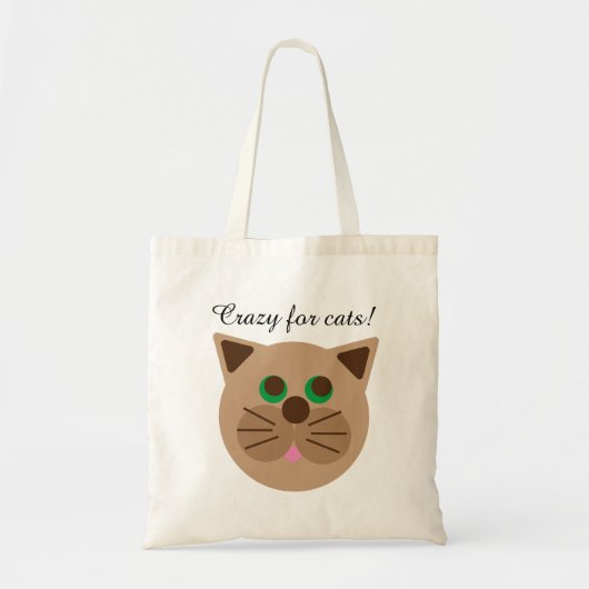 Crazy für Katzen Tragetasche (Vorne)