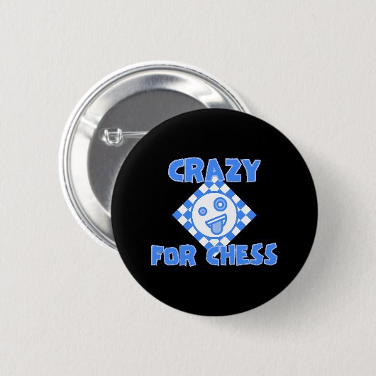 Crazy für Schach Button (Vorne & Hinten)