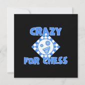 Crazy für Schach Einladung (Vorderseite)