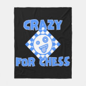 Crazy für Schach Fleecedecke (Vorderseite)