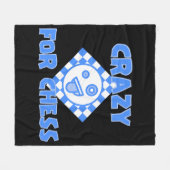 Crazy für Schach Fleecedecke (Vorderseite (Horizontal))