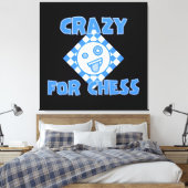 Crazy für Schach Leinwanddruck (Insitu (Schlafzimmer))