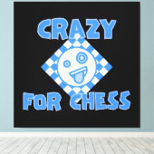 Crazy für Schach Leinwanddruck (Insitu (Holzboden))