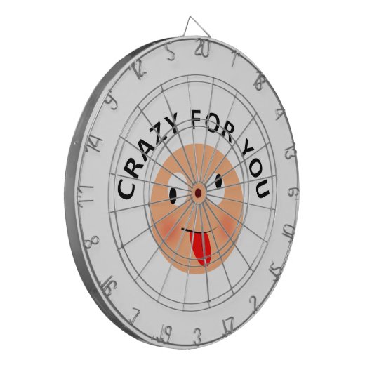 Crazy für Sie Dartscheibe (Vorderseite Links)