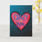 Crazy für Sie Ehemann Ehefrau Modernes Herz Karte (Gelbe Blume)