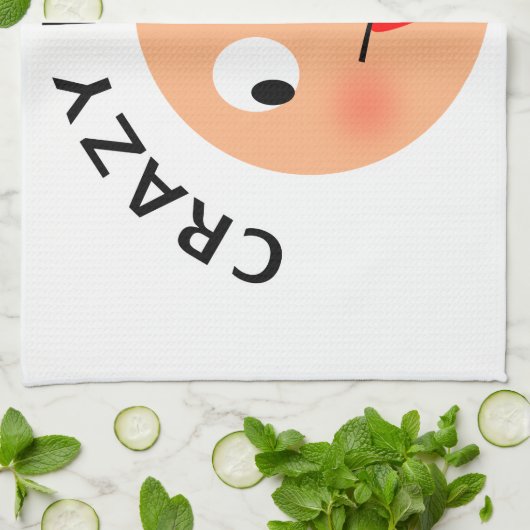 Crazy für Sie Geschirrtuch (Gefaltet)