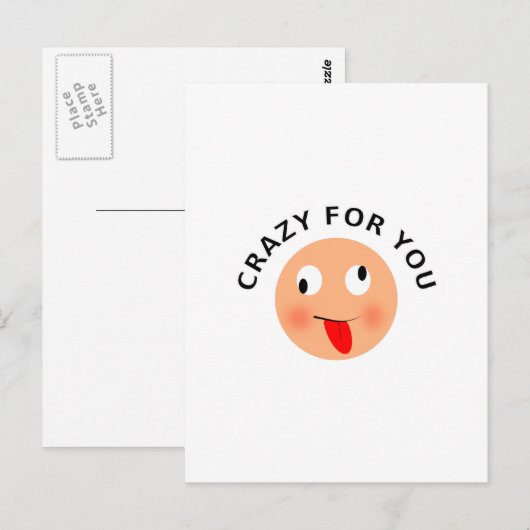 Crazy für Sie Postkarte (Vorne/Hinten)