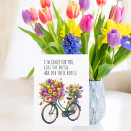 Crazy für Sie wie die Holländer sind für ihre Bike Postkarte