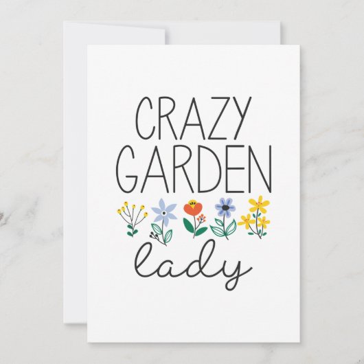 Crazy Garden Lady Dankeskarte (Vorderseite)