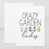 Crazy Garden Lady Dankeskarte (Vorne/Hinten)