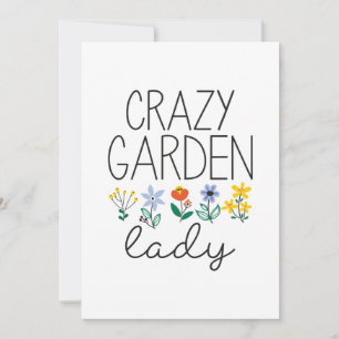 Crazy Garden Lady Dankeskarte