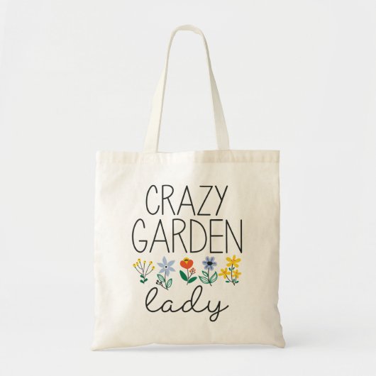 Crazy Garden Lady Tragetasche (Vorne)