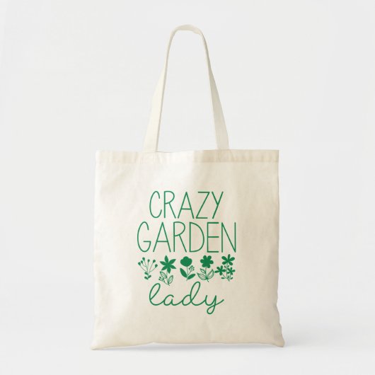 Crazy Garden Lady Tragetasche (Vorne)