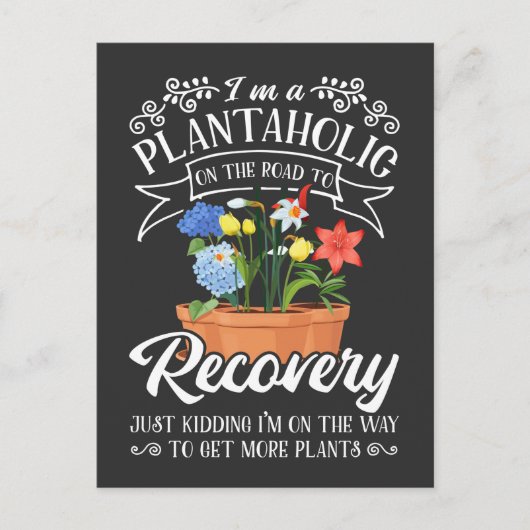 Crazy Garening Mama Pflanze Lover Landscaper Ehefr Postkarte (Vorderseite)