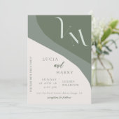 Crazy gerade Hochzeit Einladung (Stehend Vorderseite)