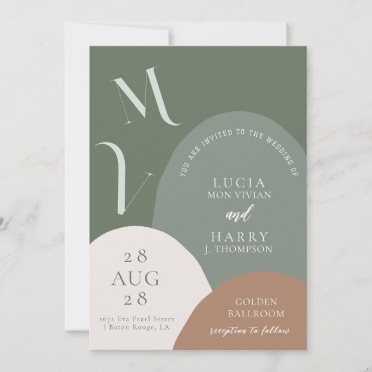 Crazy gerade Hochzeit Einladung (Vorderseite)