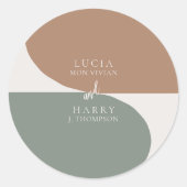 Crazy gerade Hochzeit Runder Aufkleber (Vorderseite)