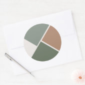 Crazy gerade Hochzeit Runder Aufkleber (Umschlag)