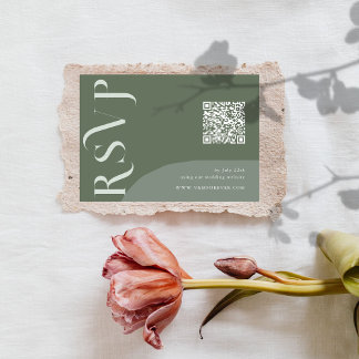 Crazy gerade QR Code RSVP Karten