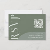 Crazy gerade QR Code RSVP Karten (Vorderseite)