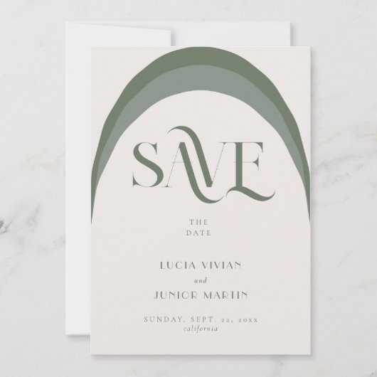 Crazy gerade Save the Date Einladung (Vorderseite)