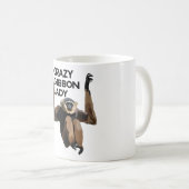 Crazy Gibbon Lady Kaffeetasse (VorderseiteRechts)