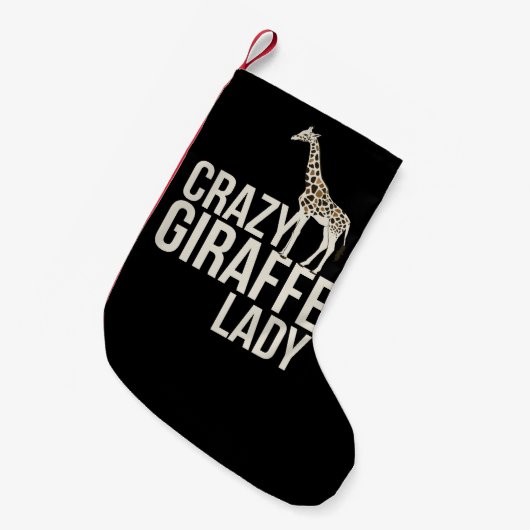 Crazy Giraffe Lady Kleiner Weihnachtsstrumpf (Vorderansicht (hängend))