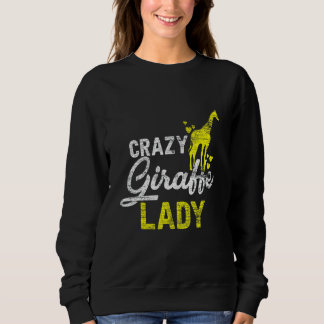 Crazy Giraffe Lady Vintag Zoo Schlägerin Girls Sweatshirt