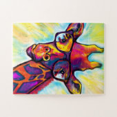 Crazy Giraffe Man Art Puzzle (Horizontal)