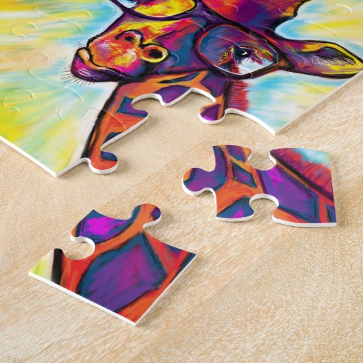 Crazy Giraffe Man Colors Puzzle (Seite)