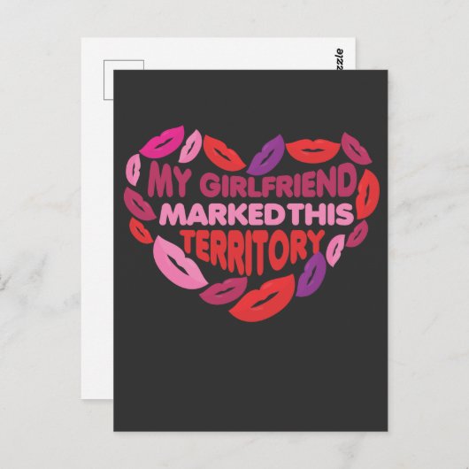 Crazy Girlfriend Territory Boyfriend Relationship Postkarte (Vorne/Hinten)