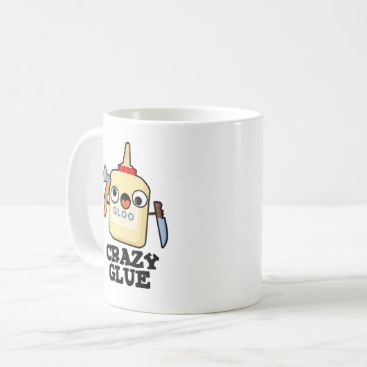Crazy Glue Funny Super Glue Pub Kaffeetasse (Vorderseite Links)