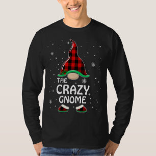 Crazy Gnome Buffalo Kariert Matching Family Christ T-Shirt