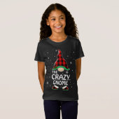 Crazy Gnome Buffalo Kariert Matching Family Christ T-Shirt (Vorne ganz)