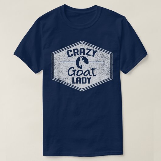 Crazy Goat Lady Funny Bauer T-Shirt (Design vorne)