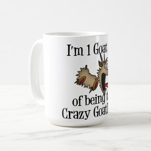 Crazy Goat Lady GetYerGoat Kaffeetasse (Vorderseite Links)